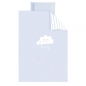 Preview: Babybettwäsche mit Wolke hellblau 100x135cm