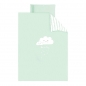 Preview: Babybettwäsche mit Wolke mint 100x135cm