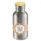 Preview: BLAFRE Edelstahlflasche pastellgelb Deckel
