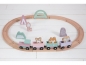 Preview: Holz-Eisenbahn mit Schienen rosa