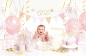 Preview: Party Box 1. Geburtstag rosa-gold