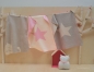 Preview: Babydecke mit Stern, weiss/rosa