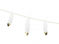 Preview: Federgirlande aus Papier weiss-gold