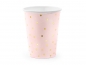 Preview: Pappbecher rosa mit gold dots 6er Set