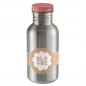 Preview: BLAFRE Edelstahlflasche mit rosa Deckel