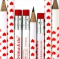 Preview: Bleistift mit Herzen rot