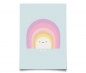 Preview: Postkarte Regenbogen rosa