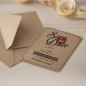 Preview: "Save the date" Karten aus Kraftpapier