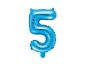 Preview: Folienballon blau mit Zahlen 1-6