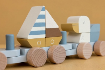 Preview: Holz-Eisenbahn mit Steckformen Sailors Bay