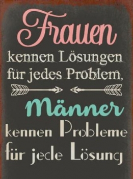 Schild mit Spruch Frauen