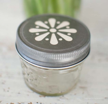 Preview: Deckel mit Blume für Mason Jars