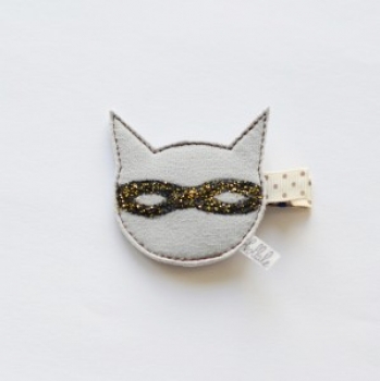 Kids-Haarspange Katze m. Glitzern