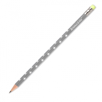 Preview: Stift mit Sternen weiss/grau