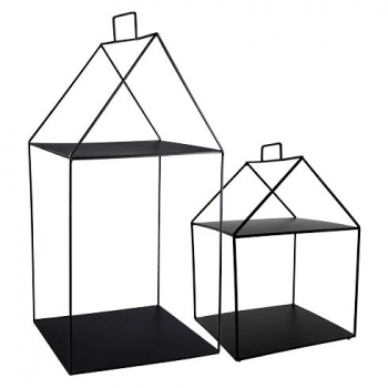 Regal aus Metall Haus 2er Set