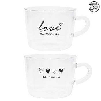 Grosse Teetasse aus Glas div. Designs