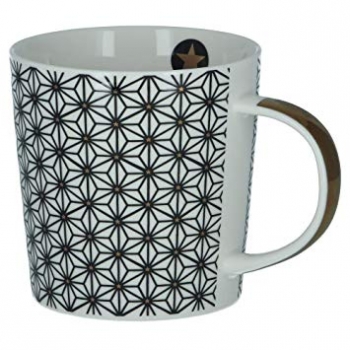 Tasse aus Porzellan schwarz-gold