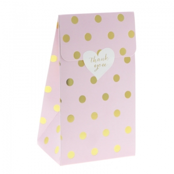 Party Boxen Dots Gold/Rosa 12er Set