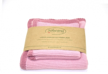 Wischtuch + Handtuch Set rosa