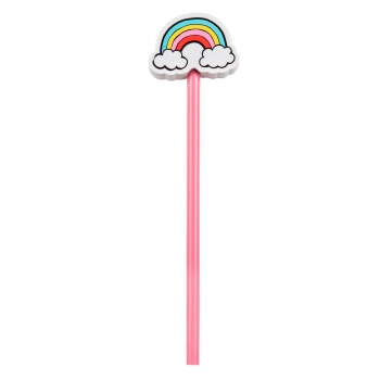Bleistift mit Regenbogen-Radiergummi