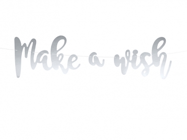 Girlande Make a wish silber