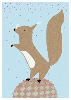 Postkarte Eichhörnchen