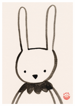Postkarte Freunde Hase