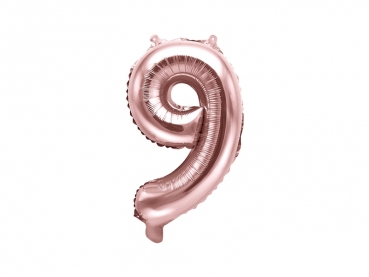 Folienballon rose gold mit Zahlen 0-6