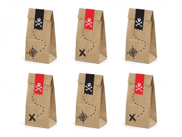 Papiertüten Pirates 6er Set