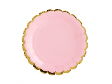 Pappteller rosa 6er Set