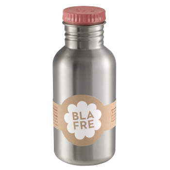 BLAFRE Edelstahlflasche mit rosa Deckel