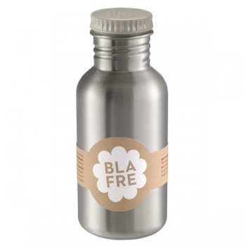 BLAFRE Edelstahlflasche mit grauem Deckel