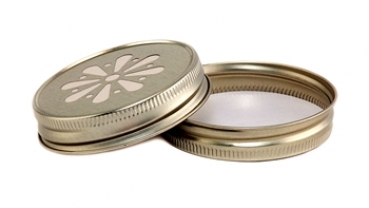 Preview: Deckel mit Blume für Mason Jars