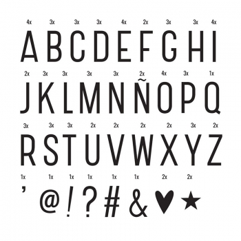 Lightbox Buchstabenset Basic