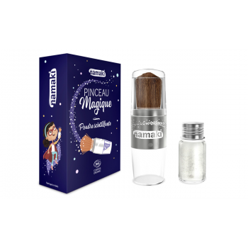 NAMAKI Bio magischer Pinsel m. glänzendem Puder, silber