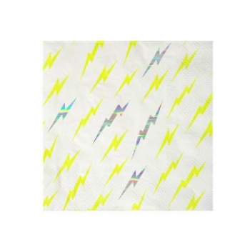 Papierservietten Blitze Neon