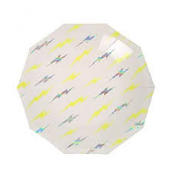 Pappteller Blitze 8er Set