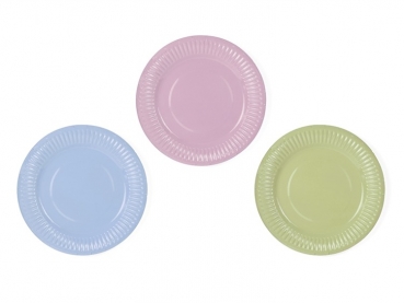 Pappteller pastell mix 6er Set
