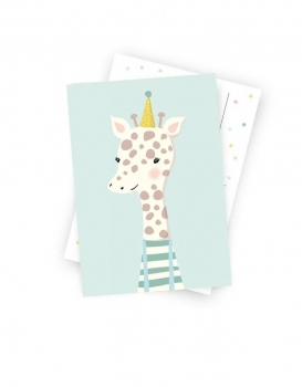 Postkarte mit Giraffe