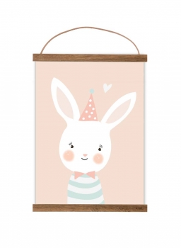 Poster mit Fräulein Hase