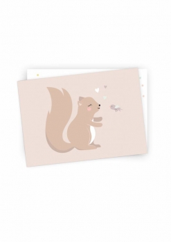 Postkarte mit Eichhörchen