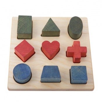 Steckspiel aus Holz farbig