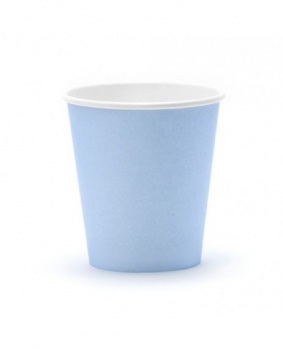 Pappbecher pastellblau 6er Set