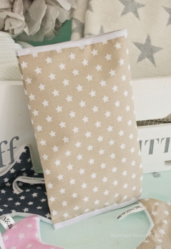 Preview: Windeltasche, beige mit weissen Sternen