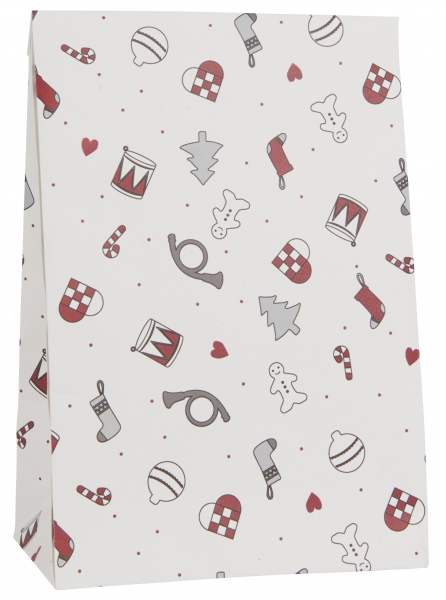 Papiertüten mit Weihnachtsmotiven 5er Set