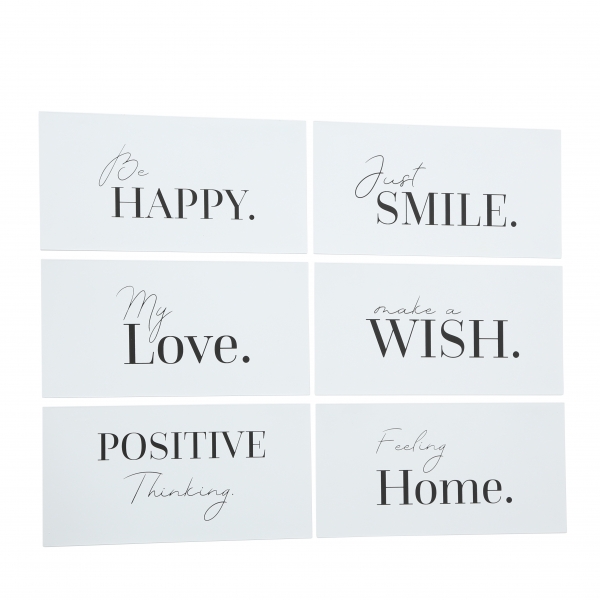 Schild Wish weiss