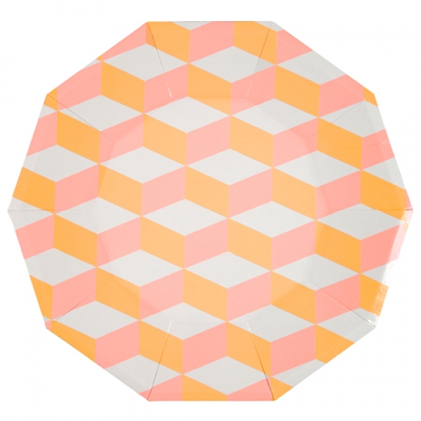 Pappteller geometrisch
