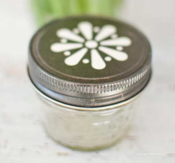 Deckel mit Blume für Mason Jars