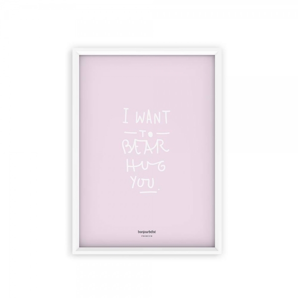 Poster I want to hellrosa A3