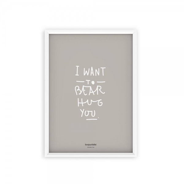 Poster I want to hellgrau A3